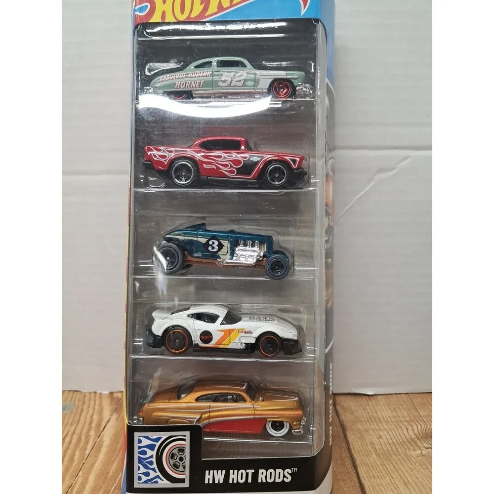 Hot Wheels HW Hot Rods 5-Car Diecast Set 1:64 Unopened Box 1952 1957